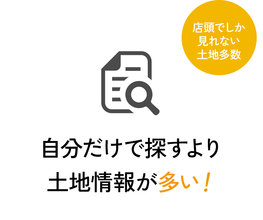 自分だけで探すより土地情報が多い！